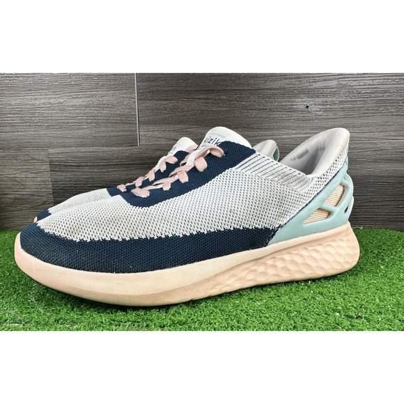 Kizik Shoes Kizik Athens Blue White Pink Hands Free Sneakers Shoe